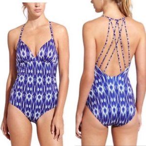 NWT Athleta Aqualuxe Print Molded 1 Piece Sz S